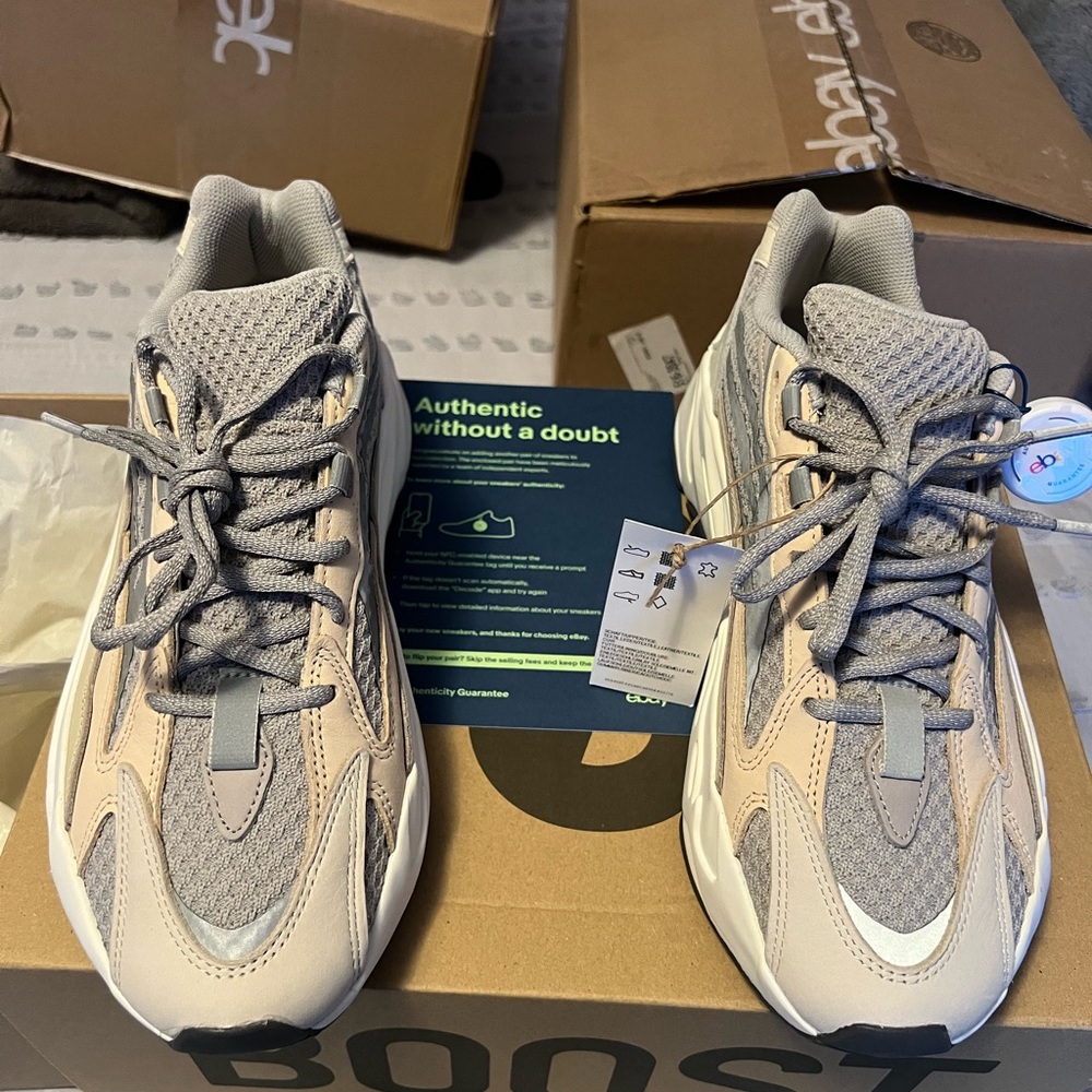 Yeezy 700 Cream Gray and Cream Sneakers